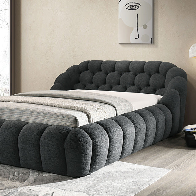 Newquay Bed Black, White, & Gray - Marjories Furniture (Las Vegas, NV)