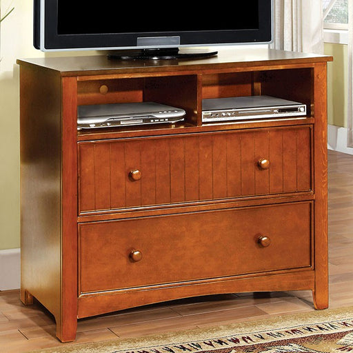 Omnus Oak Media Chest - Marjories Furniture (Las Vegas, NV)