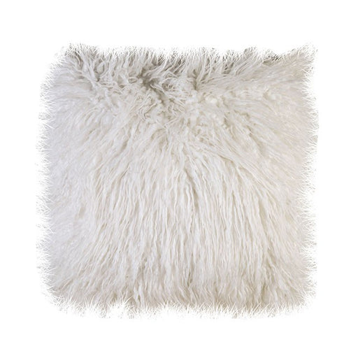 Sheri White 20" X 20" Pillow, Shaggy White (2/CTN) - Marjories Furniture (Las Vegas, NV)