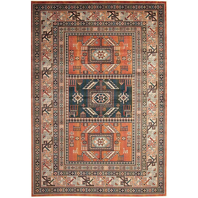 Mortsel Orange/Multi 5'3" X 7'6" Area Rug - Marjories Furniture (Las Vegas, NV)
