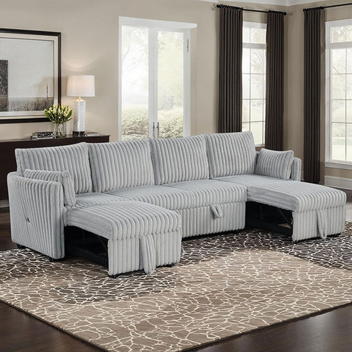 Denholme U-Sectional w/ Pull Out - Marjories Furniture (Las Vegas, NV)