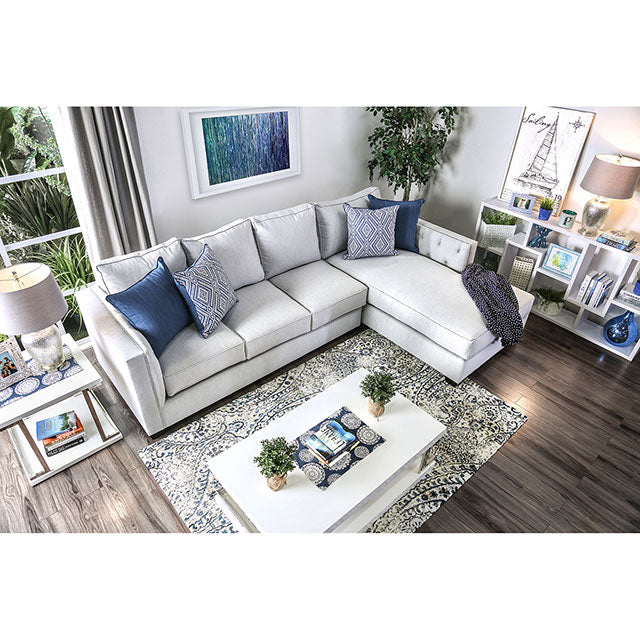 Ornella Light Gray/Blue Sectional - Marjories Furniture (Las Vegas, NV)
