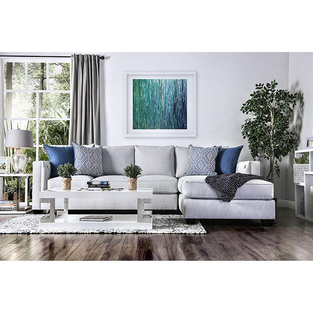 Ornella Light Gray/Blue Sectional - Marjories Furniture (Las Vegas, NV)