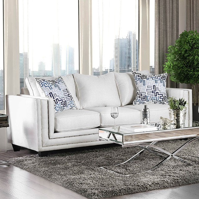 Ilse Off-White/Blue Sofa - Marjories Furniture (Las Vegas, NV)