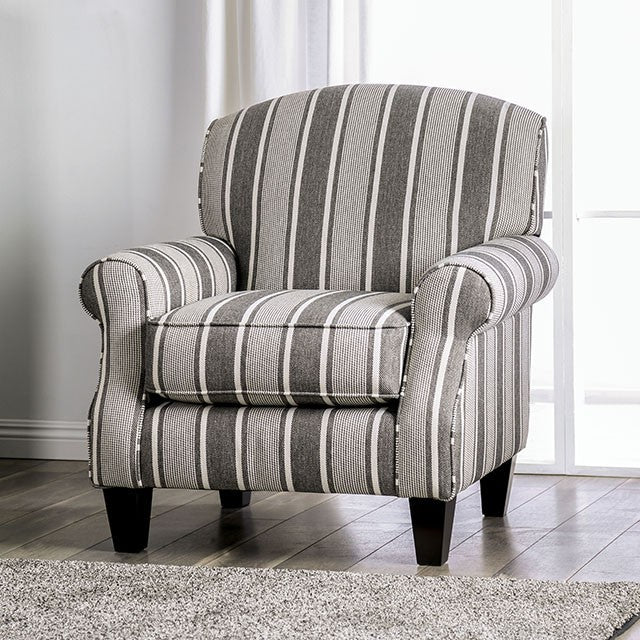 Ames Striped Chair - Marjories Furniture (Las Vegas, NV)