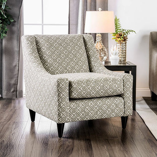 Dorset Light Gray/Pattern Square Chair - Marjories Furniture (Las Vegas, NV)