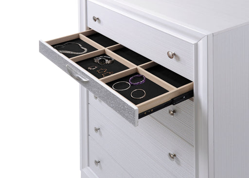 Naima White Chest - Marjories Furniture (Las Vegas, NV)