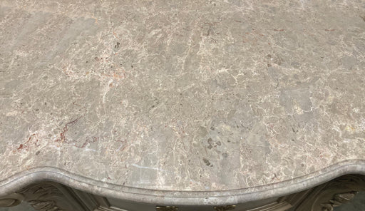 Gorsedd Marble & Antique White Nightstand - Marjories Furniture (Las Vegas, NV)