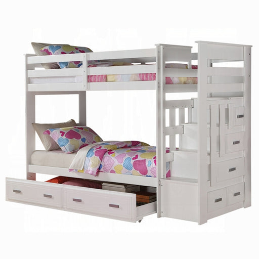 Allentown Twin-Twin Bunk Bed With Trundle and Storage - Marjories Furniture (Las Vegas, NV)