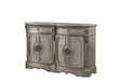 Northville Antique Silver Server (MARBLE TOP) - Marjories Furniture (Las Vegas, NV)