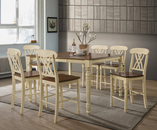 Dylan Buttermilk & Oak Counter Height Table - Marjories Furniture (Las Vegas, NV)