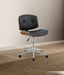 Camila Black PU & Walnut Office Chair - Marjories Furniture (Las Vegas, NV)
