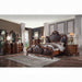 Picardy PU & Cherry Oak Queen Bed - Marjories Furniture (Las Vegas, NV)