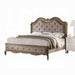 Chelmsford Beige Fabric & Antique Taupe Queen Bed - Marjories Furniture (Las Vegas, NV)