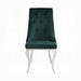 Dekel Green Fabric & Stainless Steel Side Chair - Marjories Furniture (Las Vegas, NV)