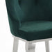 Dekel Green Fabric & Stainless Steel Side Chair - Marjories Furniture (Las Vegas, NV)