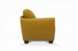 Valeria Mustard Leather Sofa - Marjories Furniture (Las Vegas, NV)