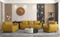 Valeria Mustard Leather Sofa - Marjories Furniture (Las Vegas, NV)