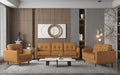 Radwan Camel Leather Sofa - Marjories Furniture (Las Vegas, NV)