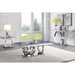 Zasir Gray Printed Faux Marble & Mirrored Silver Finish Table Set - Marjories Furniture (Las Vegas, NV)