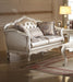 Acme Chantelle Loveseat w/3 Pillows in Pearl White 53541 - Marjories Furniture (Las Vegas, NV)