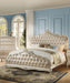 Acme Chantelle Queen Bed with Button Tufted Panels in Pearl White 23540Q - Marjories Furniture (Las Vegas, NV)