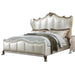 Acme Furniture Dresden II King Bed in Pearl White PU & Gold Patina 27817EK - Marjories Furniture (Las Vegas, NV)