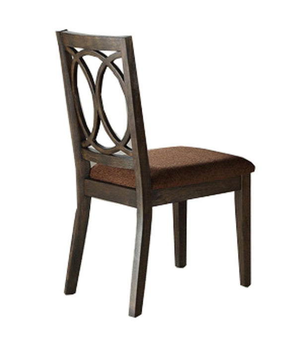 Acme Furniture Jameson Side Chair (Set of 2) in Brown Fabric & Espresso 62322 - Marjories Furniture (Las Vegas, NV)