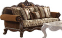 Acme Furniture Jardena Sofa with 6 Pillows in Cherry Oak 50655 - Marjories Furniture (Las Vegas, NV)