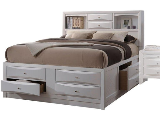 Acme Ireland King Storage Bed in White 21696EK - Marjories Furniture (Las Vegas, NV)