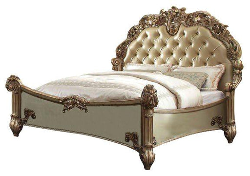 Acme Vendome Button Tufted Queen Bed in Gold Patina 23000Q - Marjories Furniture (Las Vegas, NV)