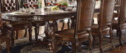Acme Vendome Double Pedestal Dining Table with Two Leaves in Cherry 62000 - Marjories Furniture (Las Vegas, NV)