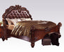Acme Vendome King Panel Bed with Button Tufted Headboard in Cherry 21997EK - Marjories Furniture (Las Vegas, NV)