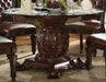 Acme Vendome Single Pedestal Dining Table with 54" Tempered Glass Top in Cherry 62010 - Marjories Furniture (Las Vegas, NV)