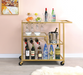 Adamsen Champagne & Mirror Serving Cart - Marjories Furniture (Las Vegas, NV)