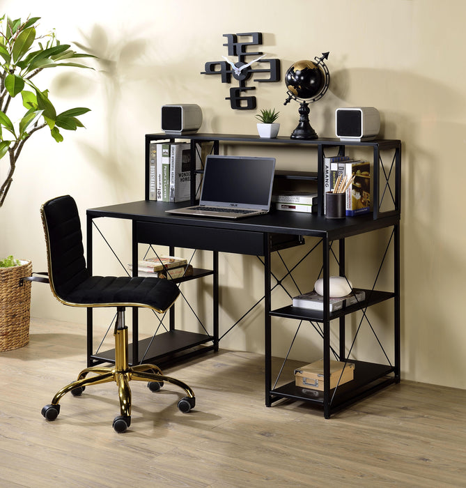Amiel Black Desk - Marjories Furniture (Las Vegas, NV)