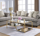 Astrid Gold & Mirror Coffee Table - Marjories Furniture (Las Vegas, NV)