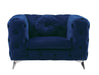 Atronia Blue Fabric Chair - Marjories Furniture (Las Vegas, NV)
