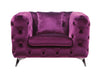 Atronia Purple Fabric Chair - Marjories Furniture (Las Vegas, NV)