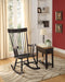 Arlo Black Rocking Chair - Marjories Furniture (Las Vegas, NV)