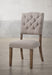Bernard Cream Linen & Weathered Oak Side Chair - Marjories Furniture (Las Vegas, NV)