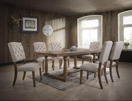 Bernard Weathered Oak Dining Table - Marjories Furniture (Las Vegas, NV)