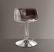 Brancaster Vintage Brown Top Grain Leather & Aluminum Adjustable Stool (1Pc) - Marjories Furniture (Las Vegas, NV)