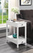 Byzad White Side Table (USB Charging Dock) - Marjories Furniture (Las Vegas, NV)