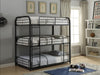 Cairo Sandy Black Bunk Bed (Triple Full) - Marjories Furniture (Las Vegas, NV)