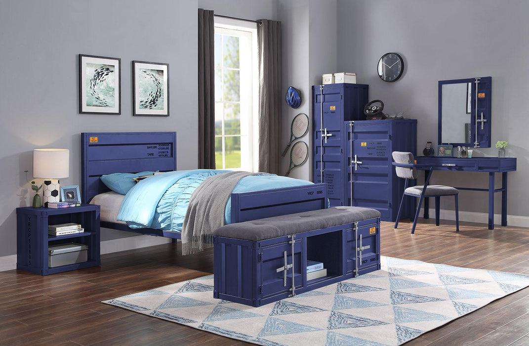 Cargo Blue Twin Bed - Marjories Furniture (Las Vegas, NV)