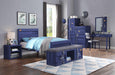 Cargo Blue Twin Bed - Marjories Furniture (Las Vegas, NV)