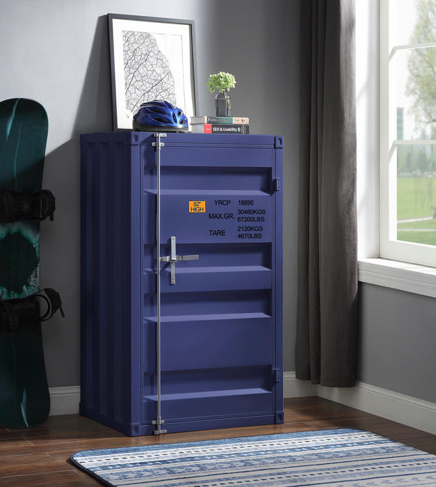 Cargo Blue Chest (Single Door) - Marjories Furniture (Las Vegas, NV)