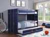 Cargo Blue Bunk Bed (Full/Full) - Marjories Furniture (Las Vegas, NV)