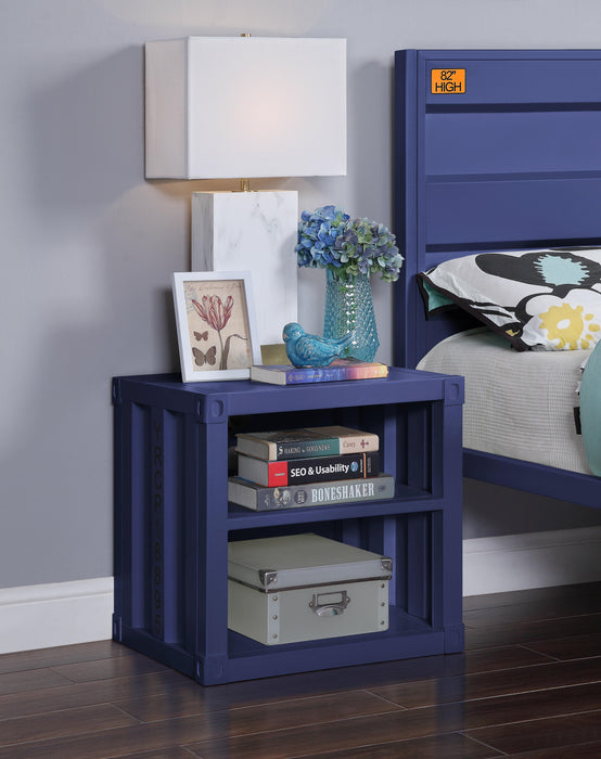 Cargo Blue Nightstand (USB) - Marjories Furniture (Las Vegas, NV)